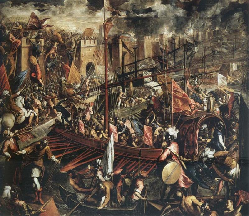 Domenico Tintoretto The Conquest of Constantinople Spain oil painting art